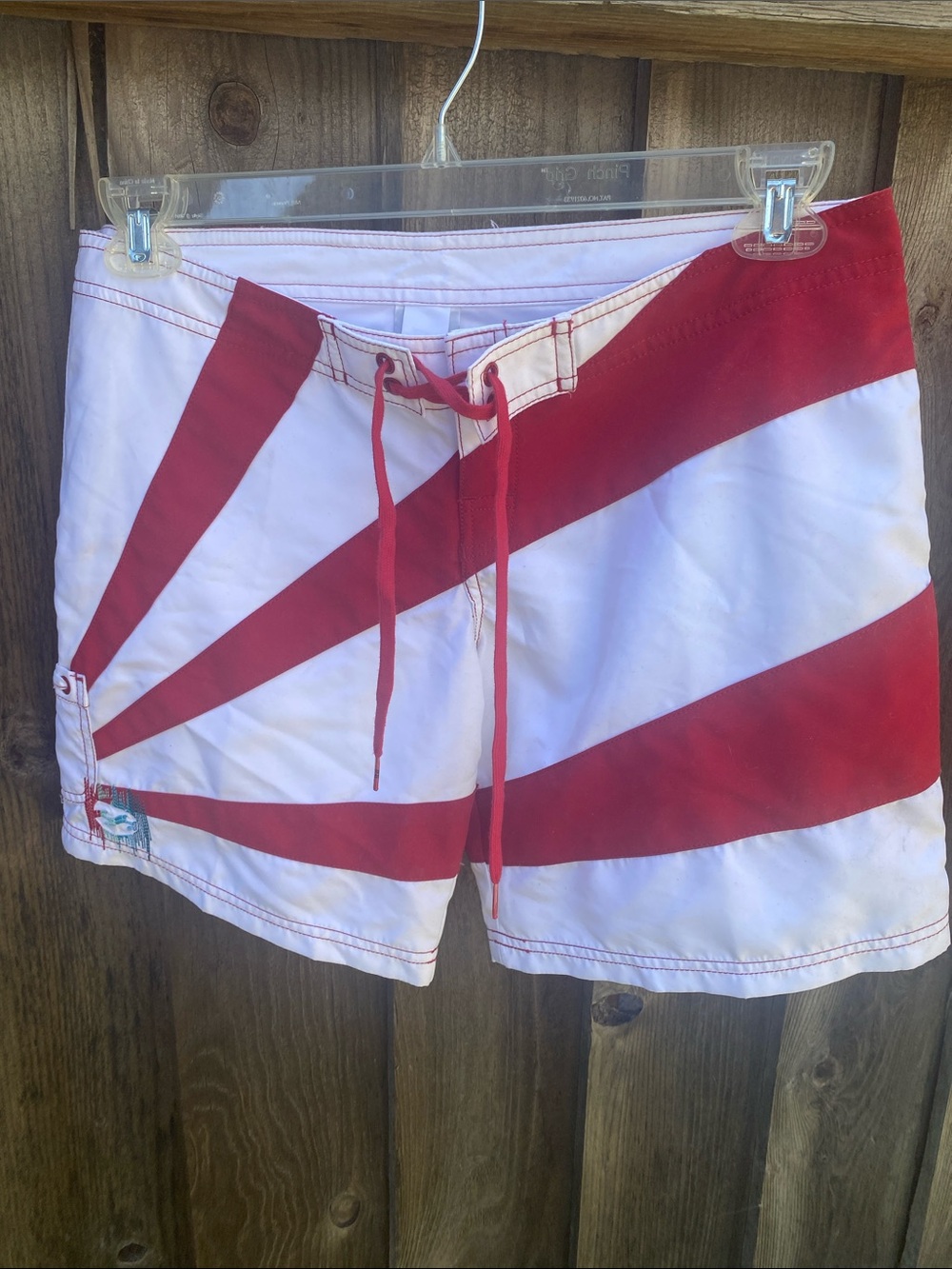Billabong Red & White Striped Board Shorts BNWOT